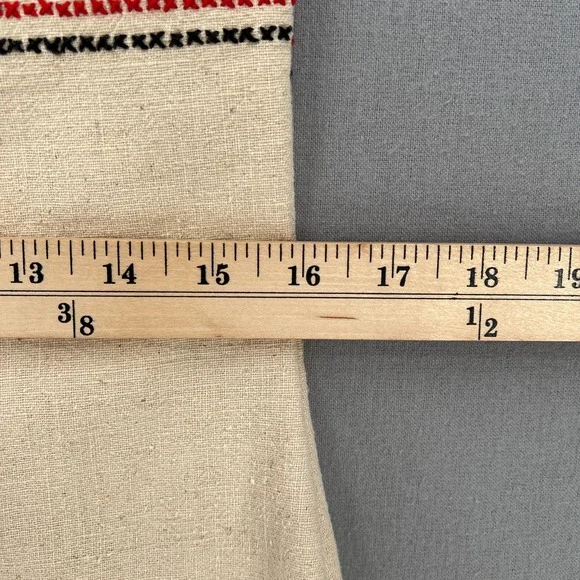 LEEBA MARKS Vintage Shirt Womens Large Cream Embroidered Boho Peasant - Picture 10 of 12